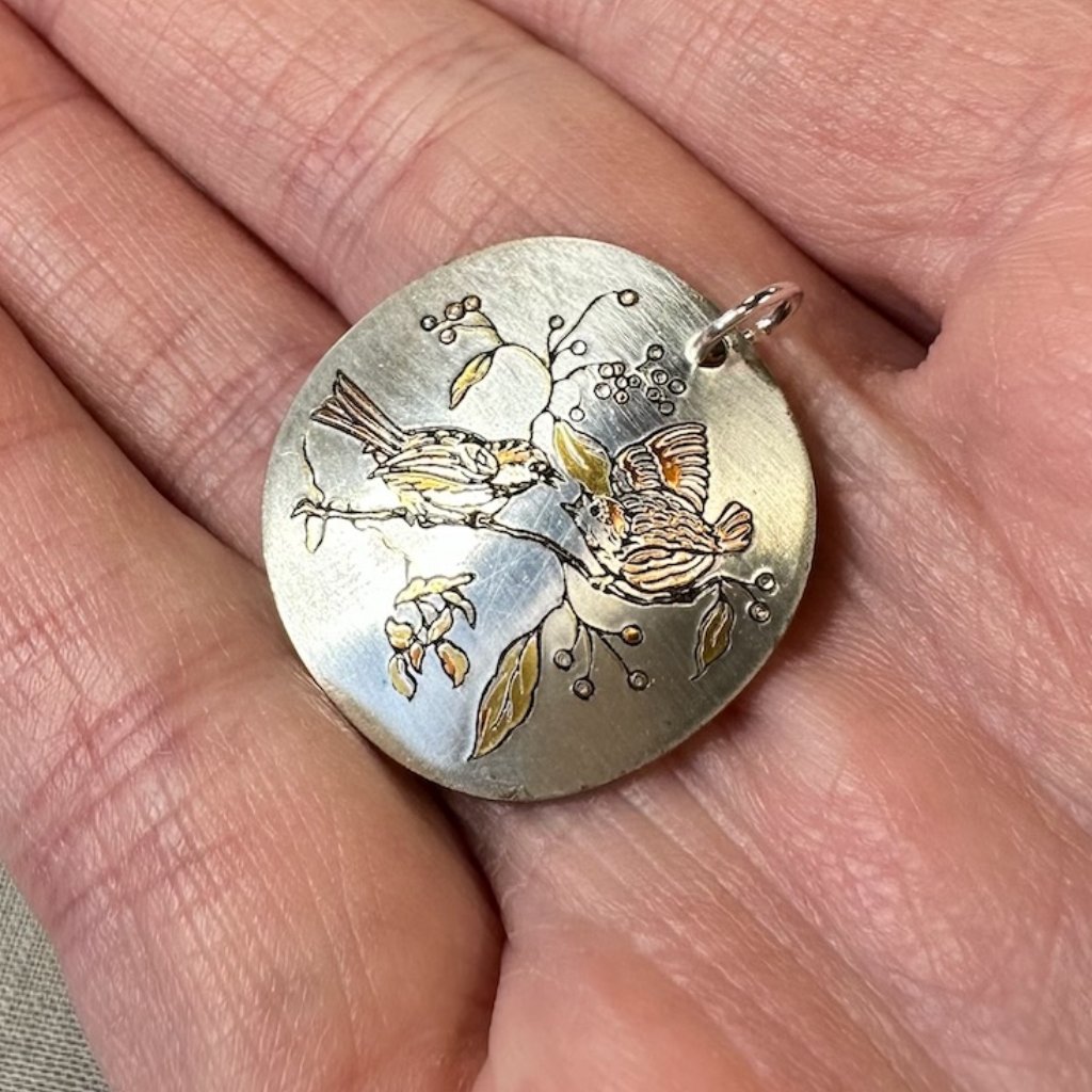 Vintage Reed Barton Damascene Birds On A Branch 20$